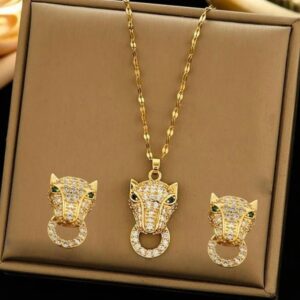 Necklace & Earrings Set (Animal Head Design)