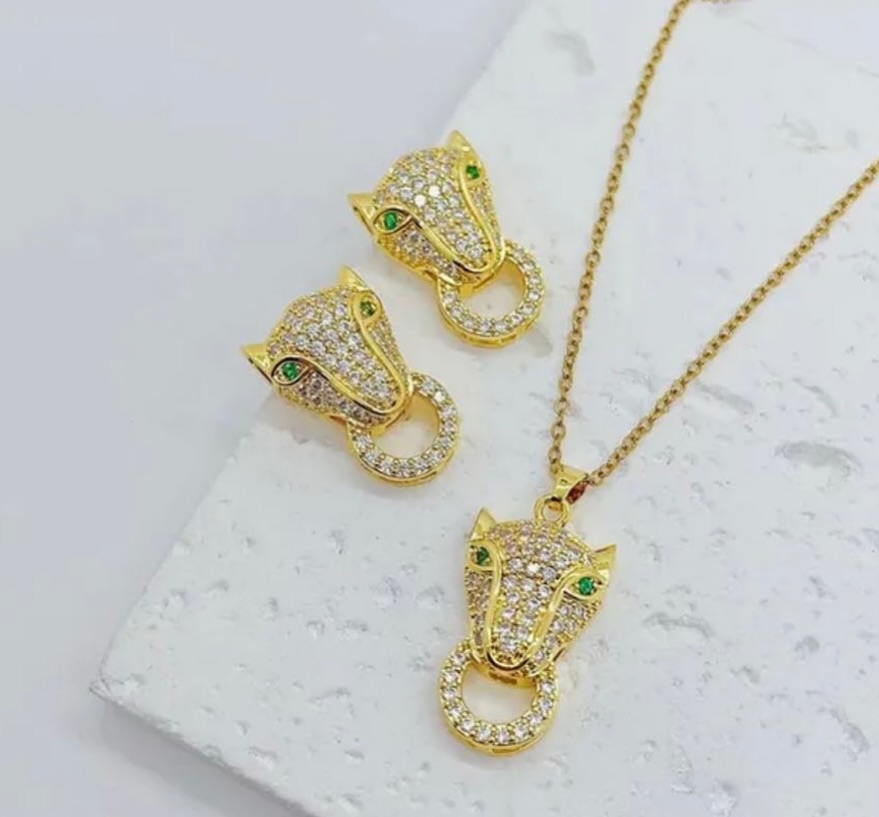 Necklace & Earrings Set (Animal Head Design)
